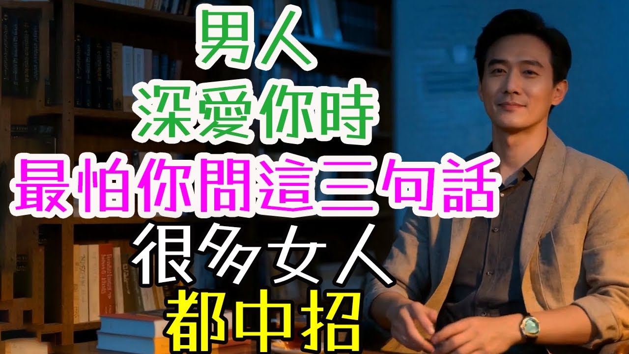 男人深愛你時，最怕你問這三句話！很多女人都中招#男人深愛 #最怕的話 #女人中招 #你真的愛我嗎 #你是不是覺得我很多餘 #如果有更好的女人你會不會離開我 #安全感 #懷疑 #否定 #信任 #