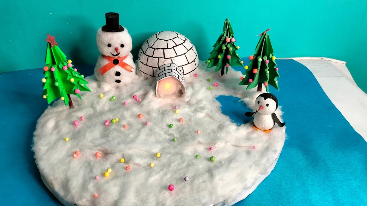 Igloo house making/Igloo making School Project/Igloo model/How to make igloo model/igloo