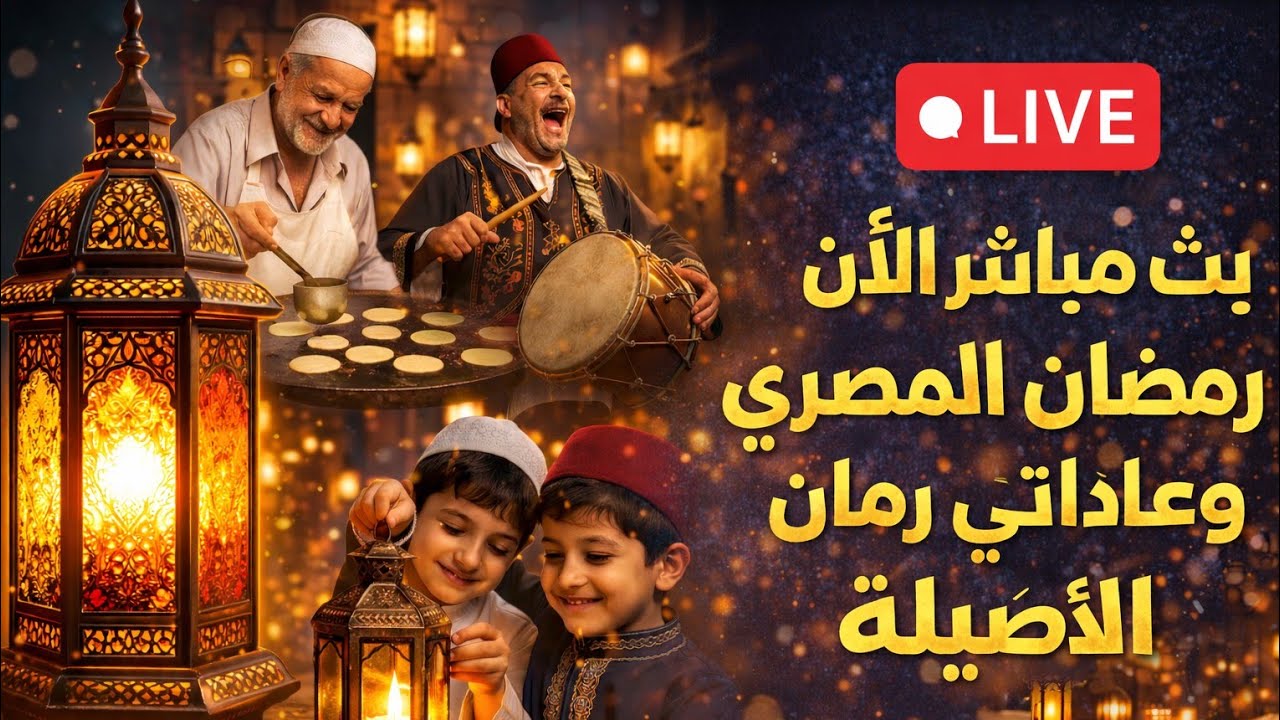 بث مباشر الآن | حكاية رمضان المصري زمان وعاداته الأصيلة