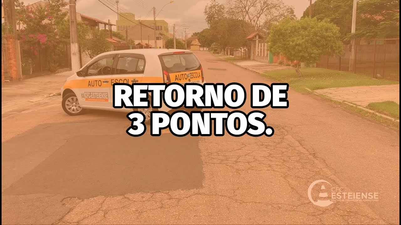 Como Fazer o Retorno de 3 Pontos de Autoescola
