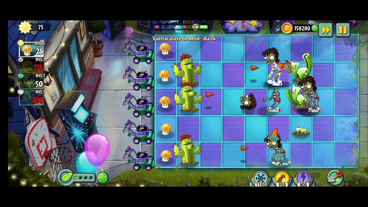 Plantas vs Zombies 2 Vueltacasete de neon-Día 14