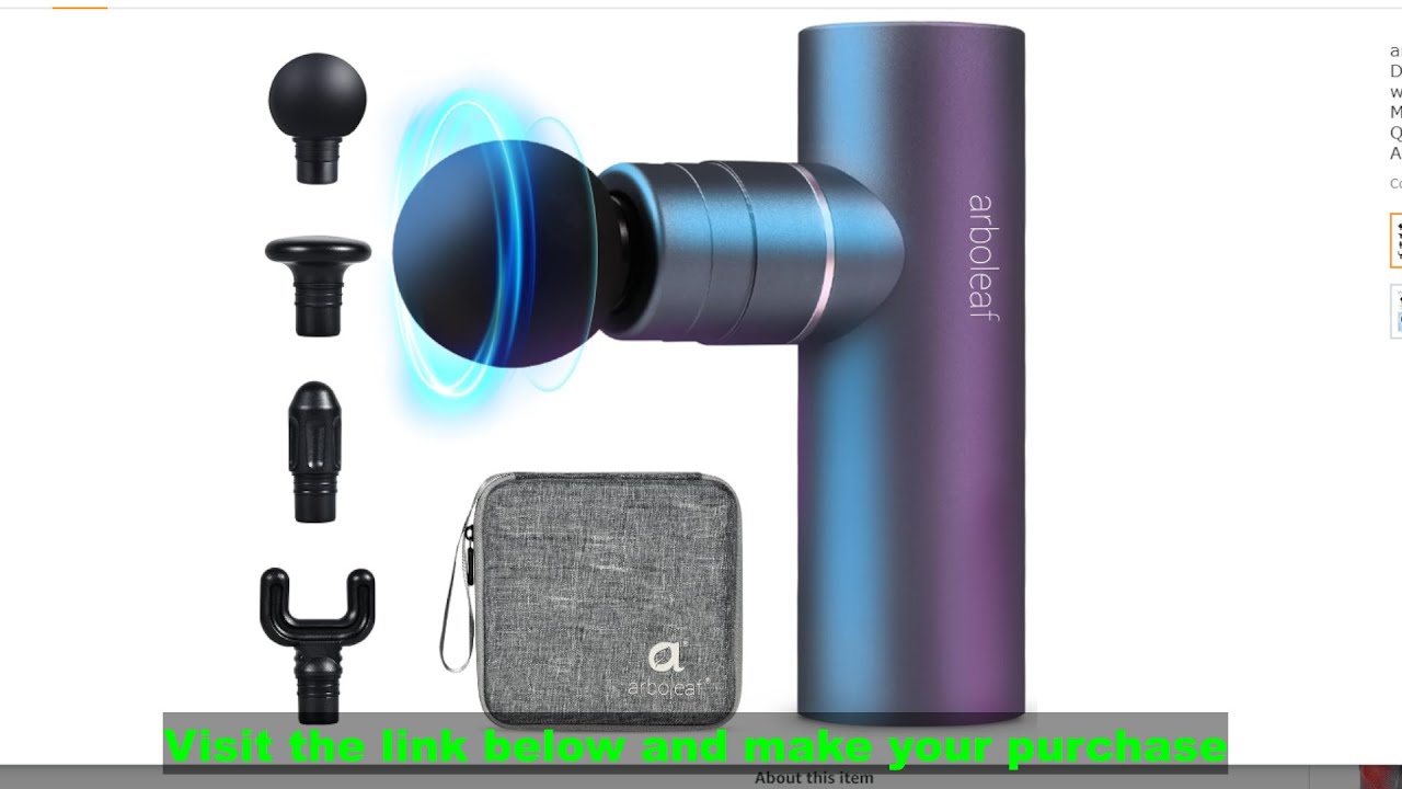 arboleaf Mini Muscle Massager, Deep Tissues Massage Gun with Case, Portable Handheld Massager Suitab