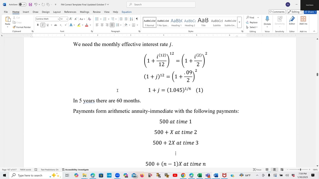 Actuarial Exam FM Prep Lesson 119:  SOA Sample Question 314 (Equation of Value, Arithmetic Annuity)