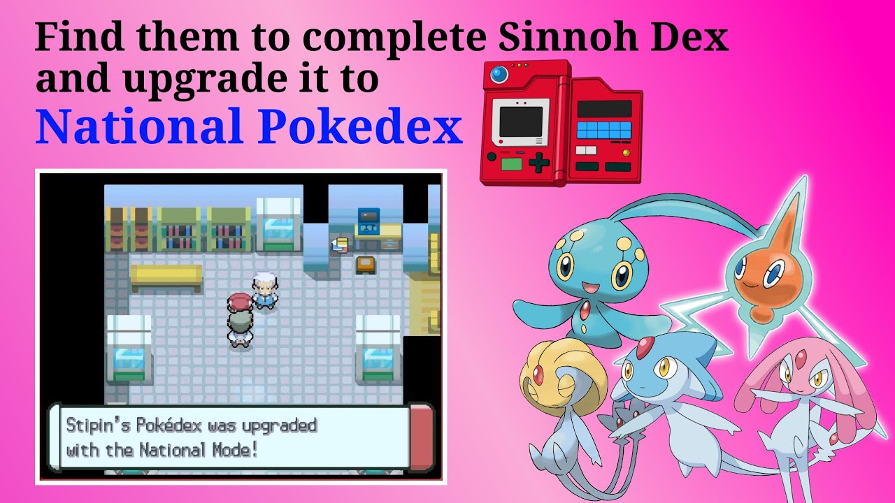 How To Get National Pokedex & Pokeradar in Pokemon Platinum🟠Find Rotom,Manaphy,Azelf,Uxie & Mesprit