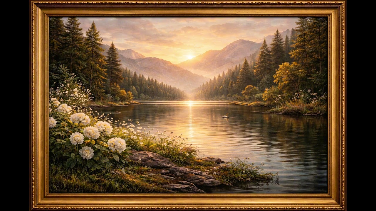 Luxury Wall Art Painting for Living Room TV | 1 Hour | Silent 4K