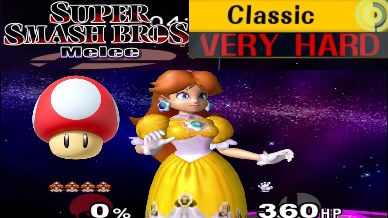 Super Smash Bros. Melee - Classic Mode Gameplay with Giant Daisy