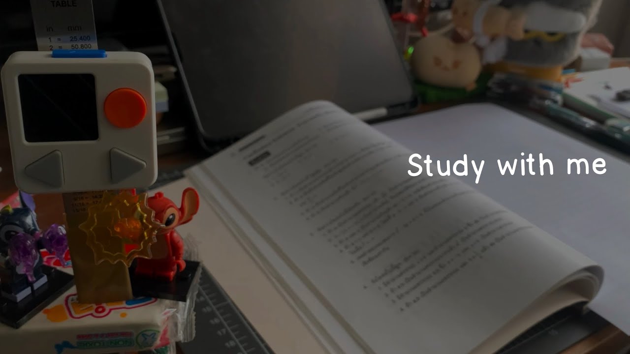 1 HOUR Study with me | white noise (rain sounds) | alarm + timer