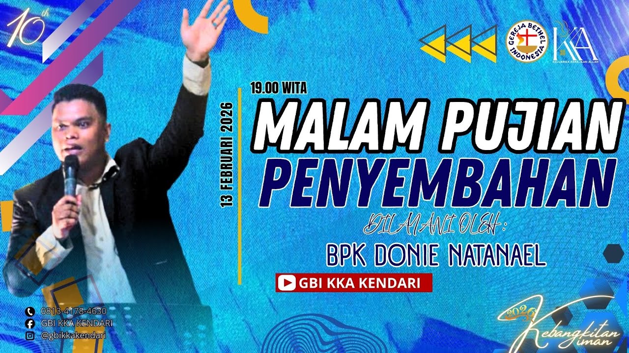 MALAM PUJIAN PENYEMBAHAN- Bpk. Donie Natanael (13 Februari 2026)