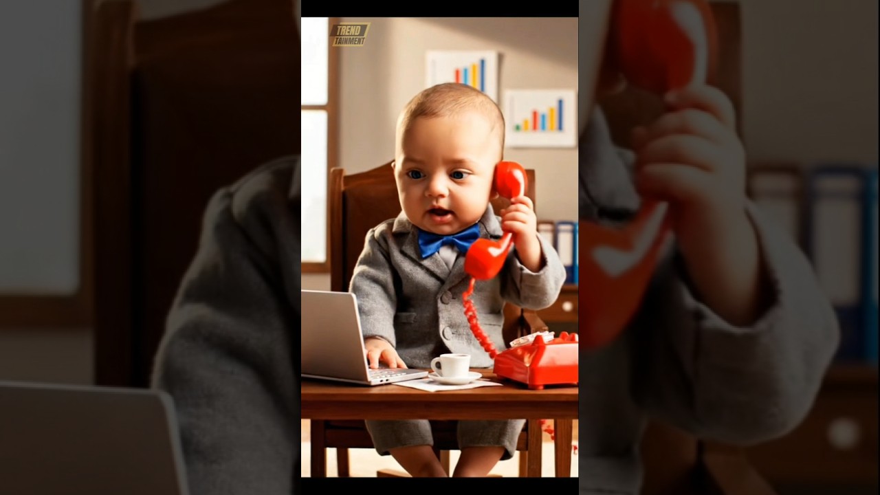 &ldquo;Baby Boss in Office | Mini CEO Life 😎👶Cute Baby Shorts Funny Baby Video #shorts