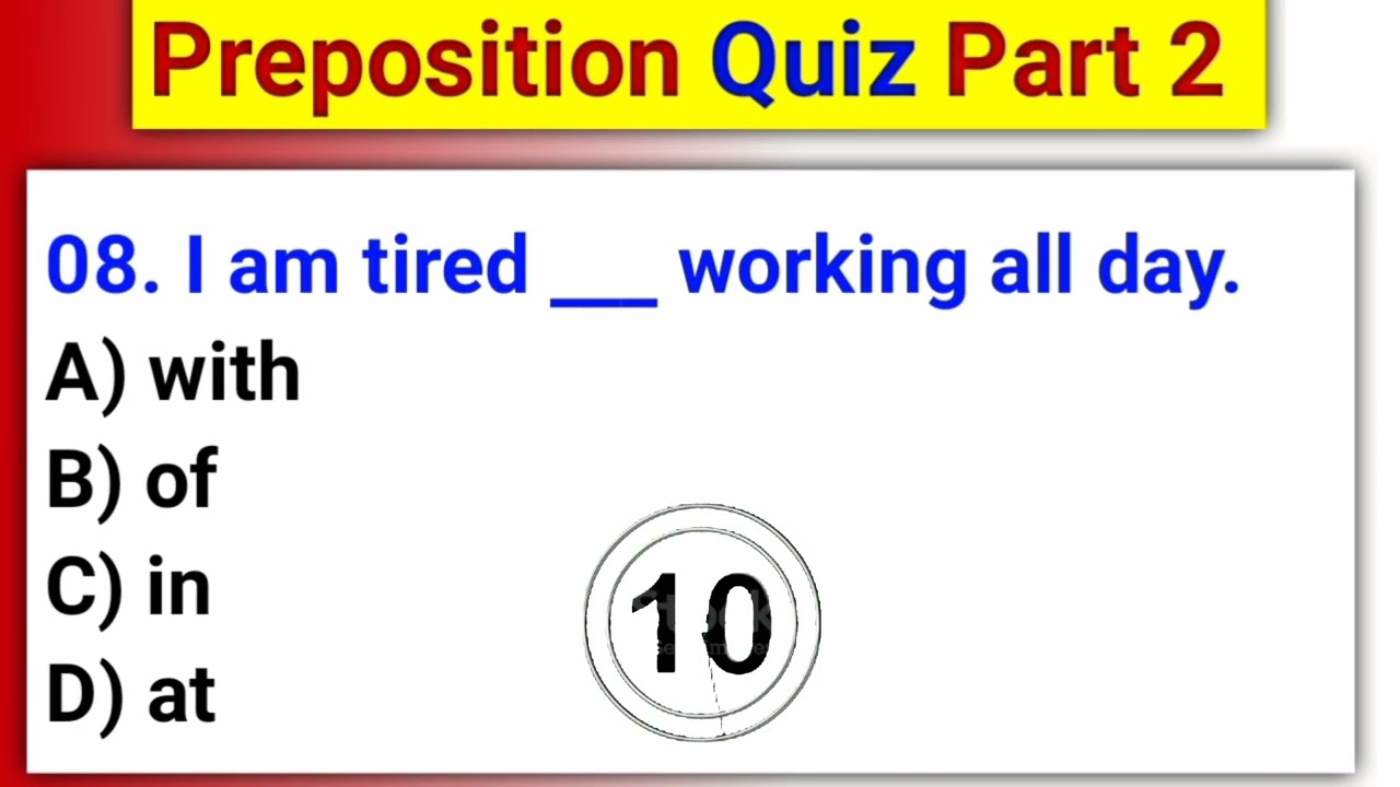 Prepositions Quiz – Part 2 | Test Your English Grammar