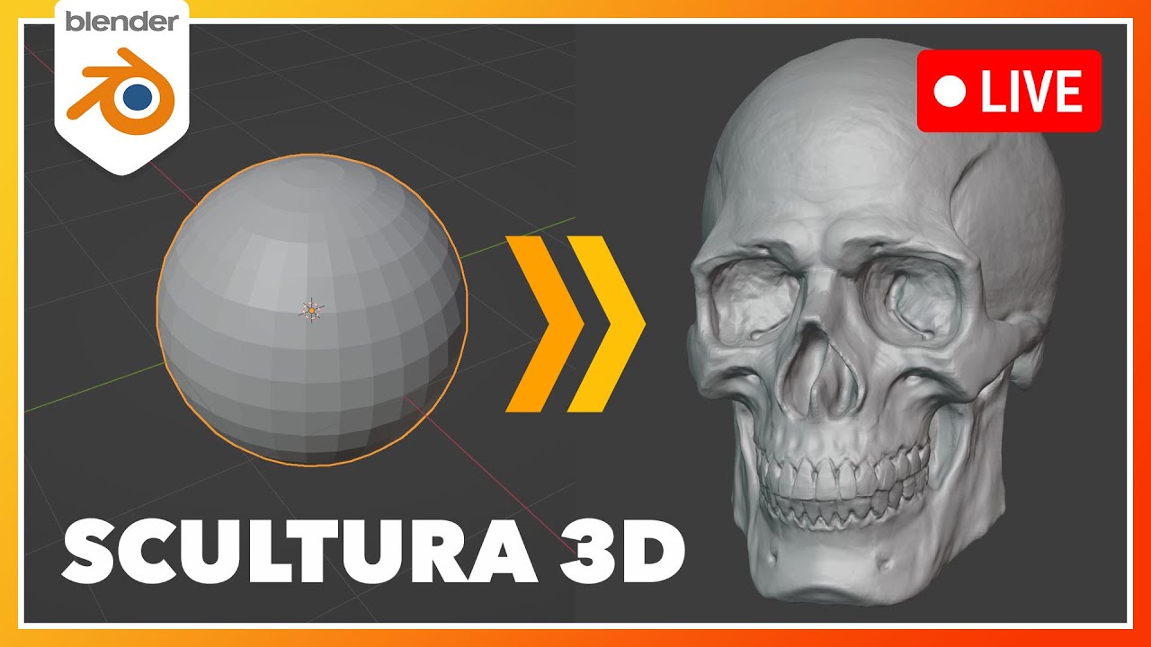 Scultura 3D con Blender - Lezione per principianti LIVE