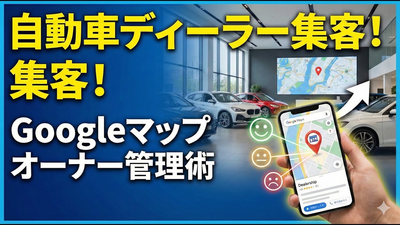 【自動車ディーラー必見】Googleマップで集客倍増！悪い口コミも武器に変えるオーナー管理術