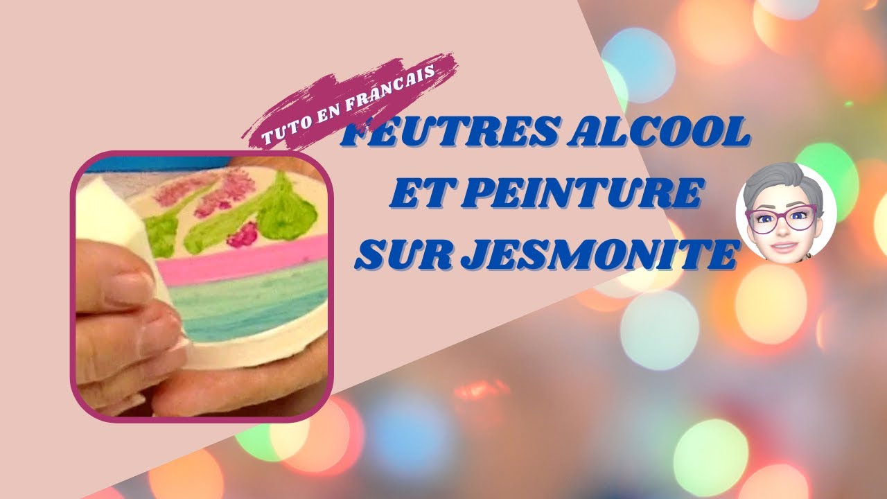 Feutres à alcool et peinture acrylique sur la jesmonite /vidéo #356