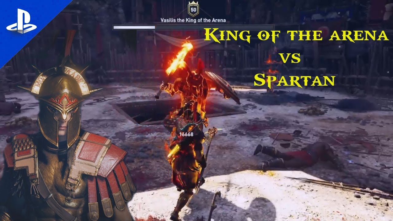 AC Odyssey [PS5]  Level 71 Spartan Spear Weapon  Vasilis The King of the Arena
