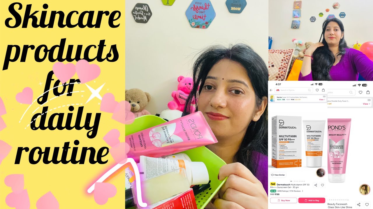 Skincare products for daily routine ✨#skincare #youtube 