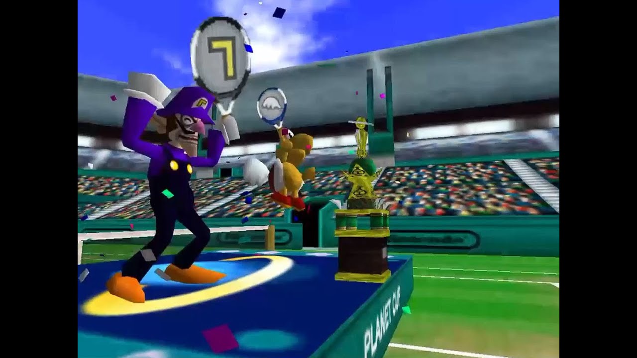 Mario Tennis 64 Doubles Planet Cup - Waluigi and Paratroopa