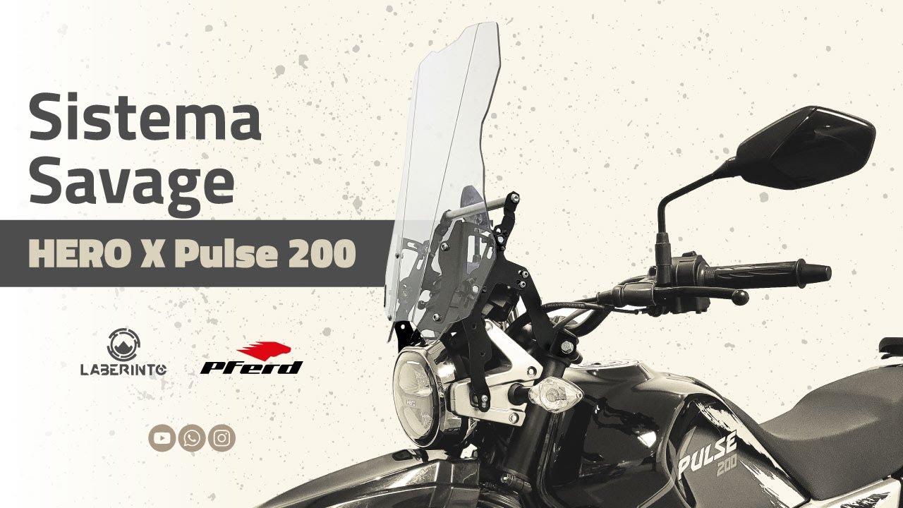 INSTALACION SISTEMA PARABRISAS SAVAGE® HERO X PULSE 200 LABERINTO® PFERD®