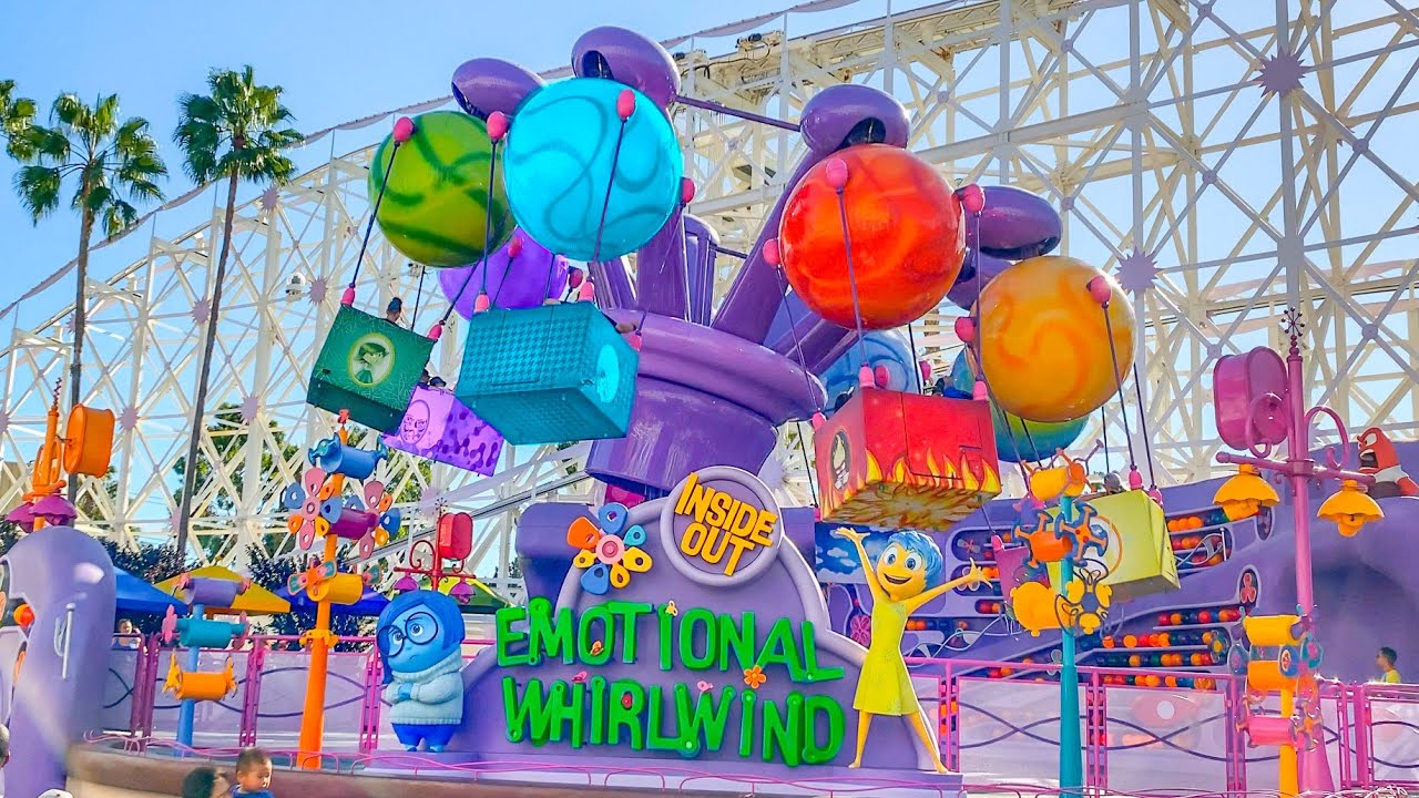 [4K] NEW Inside Out Emotional Whirlwind ride at Disney California Adventure Park 2020!