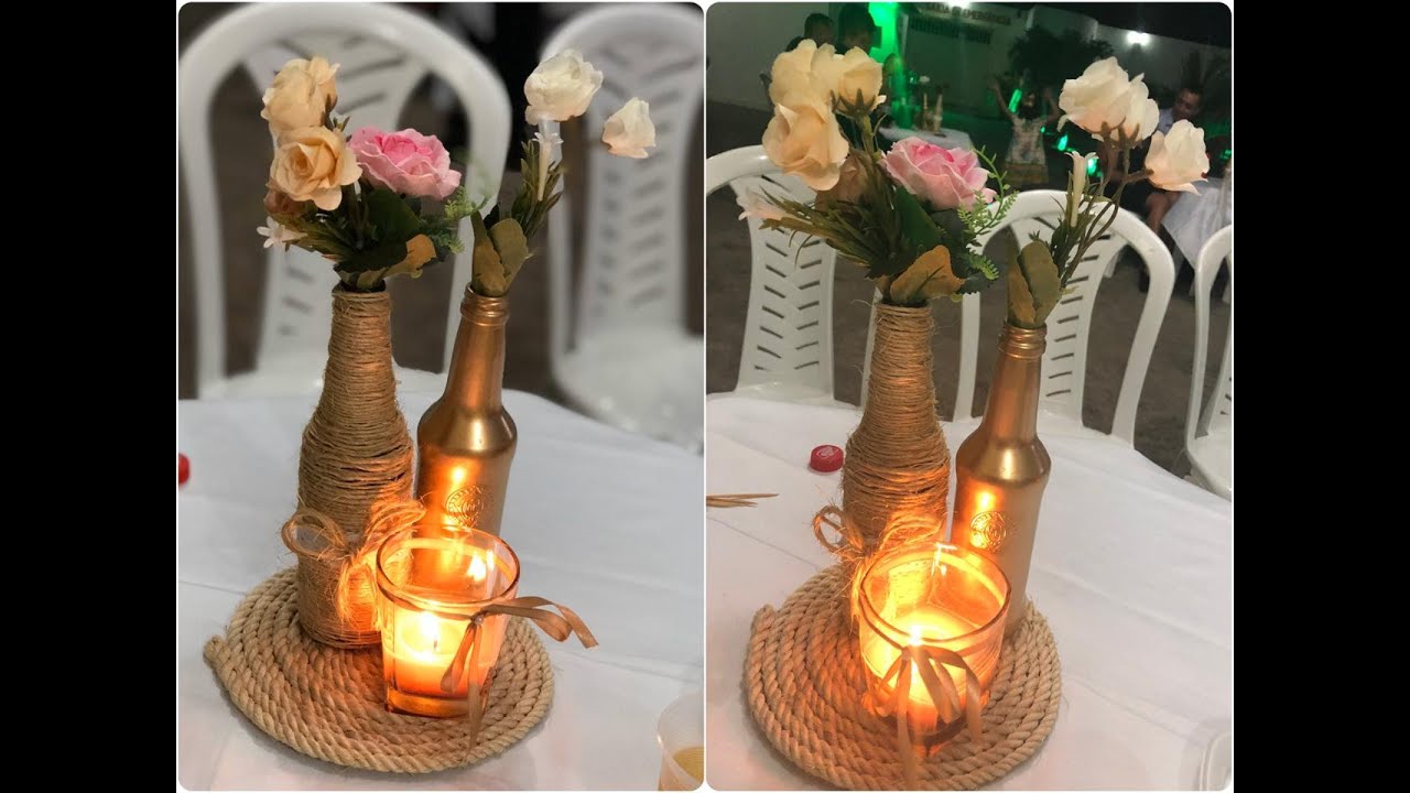FAZENDO O CENTRO DE MESA- CASAMENTO RÚSTICO