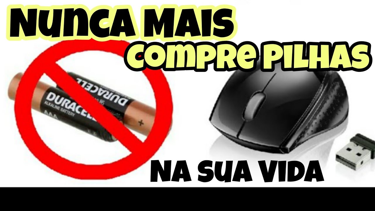 Nunca Mais compre pilhas na sua vida ( Mouse sem fio com bateria infinita.)  Fa&ccedil;a voc&ecirc; mesmo