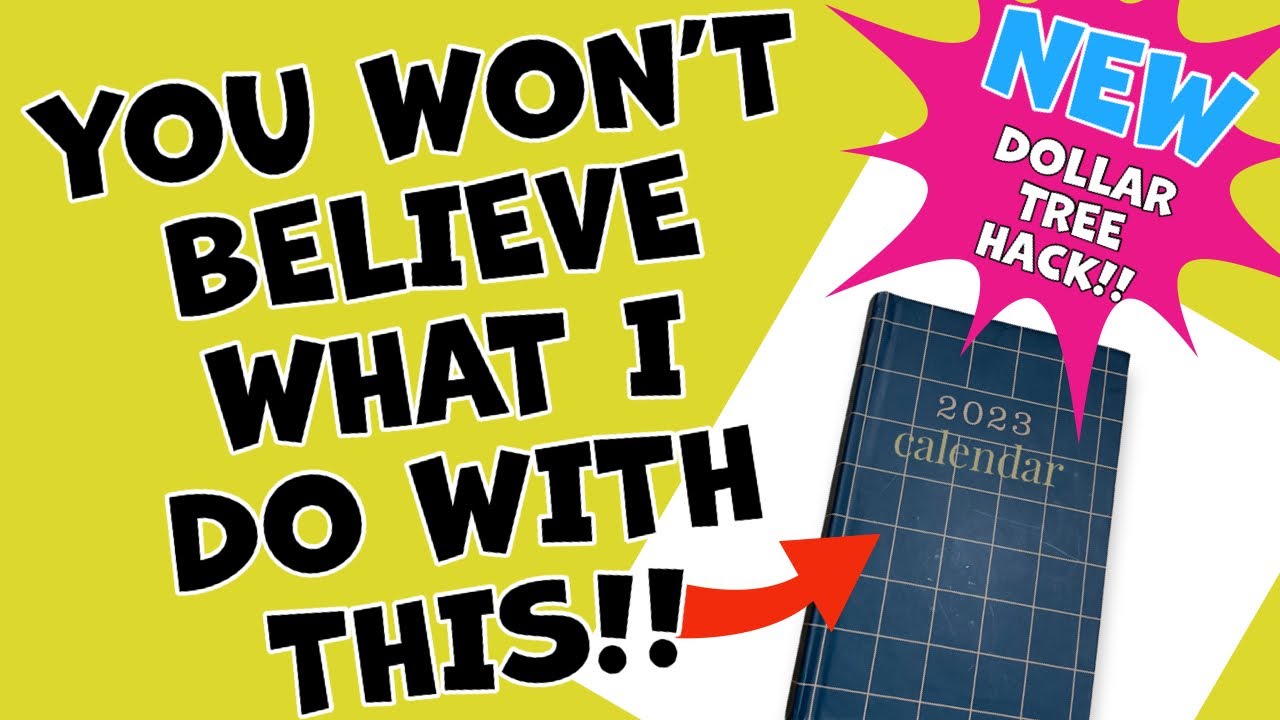 🌟UNBELIEVABLE NEW DOLLAR TREE HACK🌟2023 Calendar MAKEOVER!!