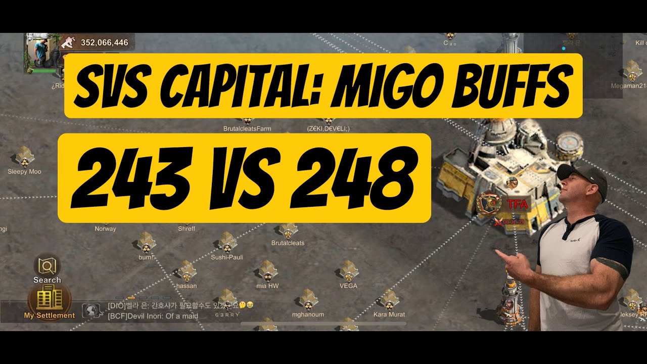 SVS Capital: MIGO Buffs - 248 vs 243 #StateofSurvivalGuide #Stateof Survival #MIGO #Pyrosworld