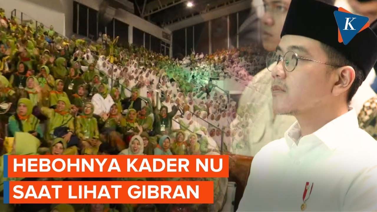 Sambutan Heboh Kader NU Saat Lihat Gibran Tersorot Kamera