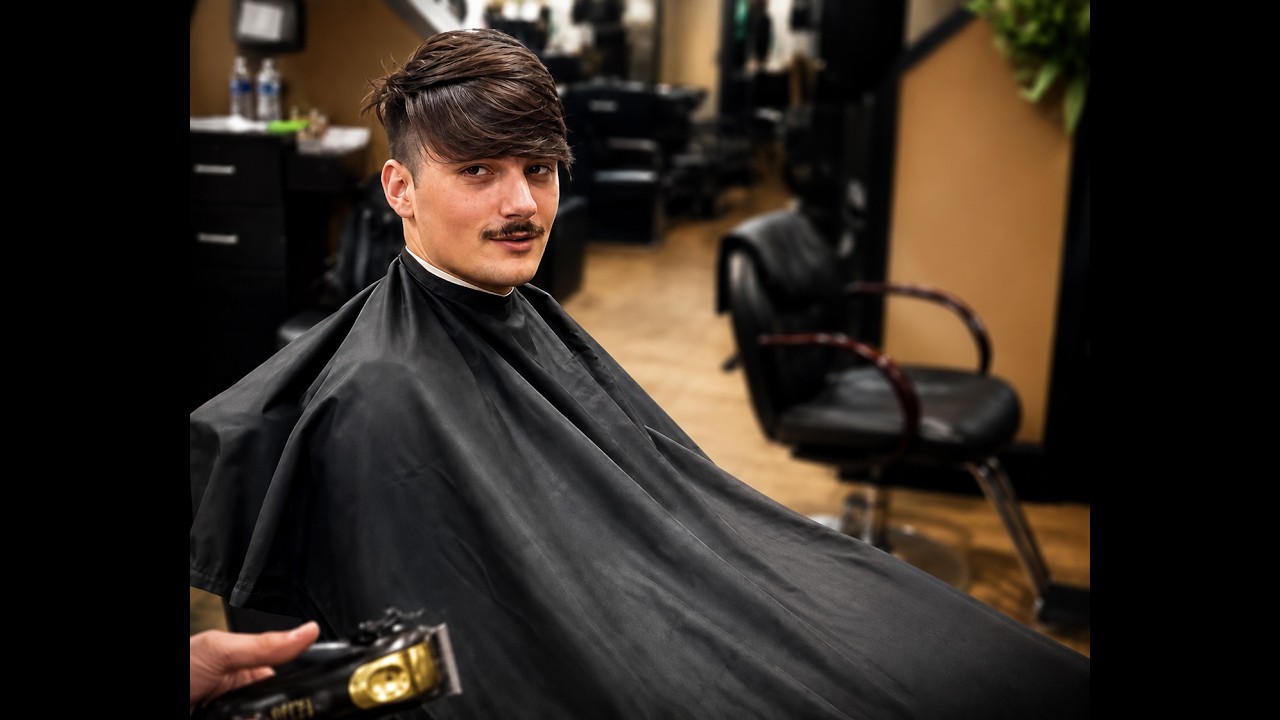 Guy getting a buzzcut