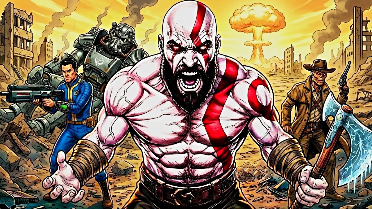 What If Kratos Landed in fallout Wasteland?