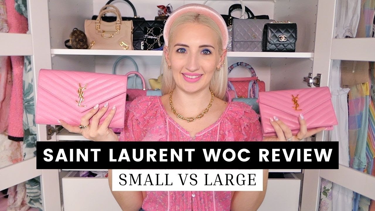SAINT LAURENT WALLET ON CHAIN REVIEW | YSL WOC Small vs Large (Mod shots& What fits inside)