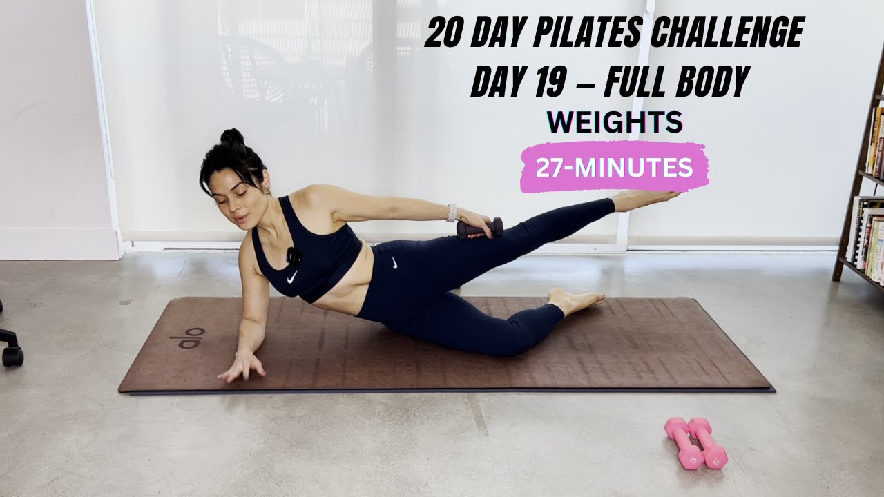 20 DAY PILATES CHALLENGE | DAY 19 | 27 MIN FULL BODY PILATES WORKOUT | At Home Pilates