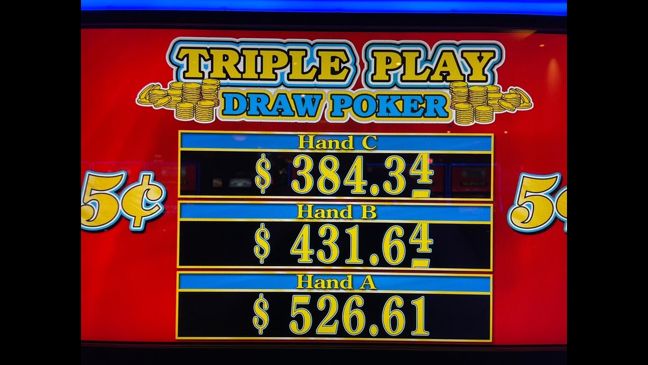 Video Poker: Triple Play - Triple Double Bonus Poker All Hands Progressive