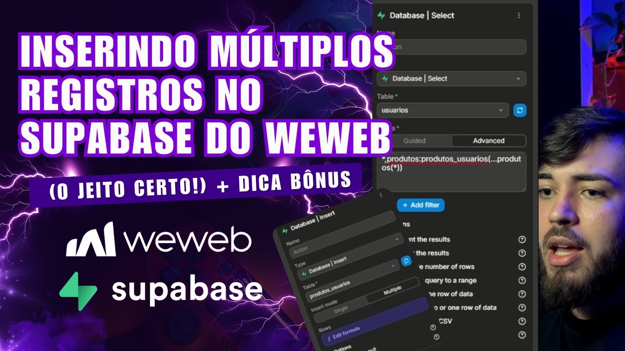 Como Inserir Múltiplos Registros no Supabase do WeWeb (O Jeito Certo!) + Dica Bônus