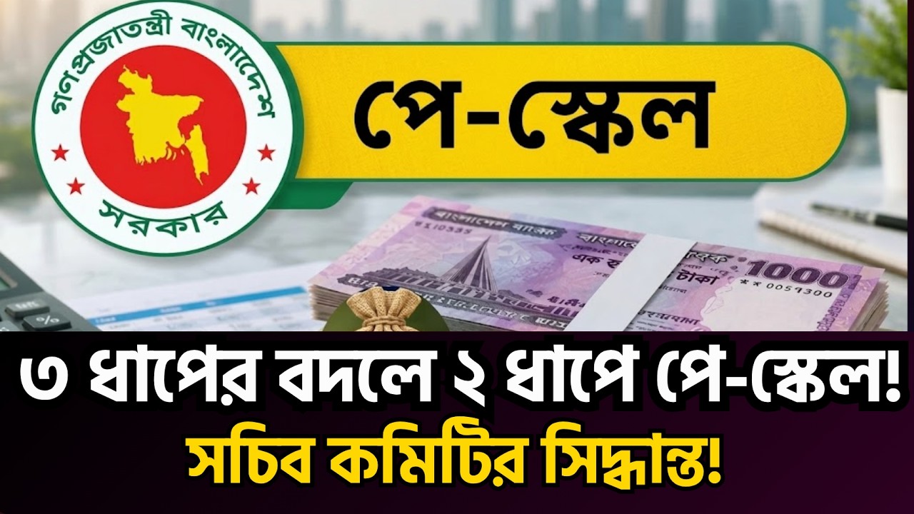 ২৪ জুন সচিব কমিটির সিদ্ধান্ত: ৩ এর বদলে ২ ধাপে ৯ম পে-স্কেল!১ জুলাই কার্যকর, টাকা কবে? 9th Pay Update