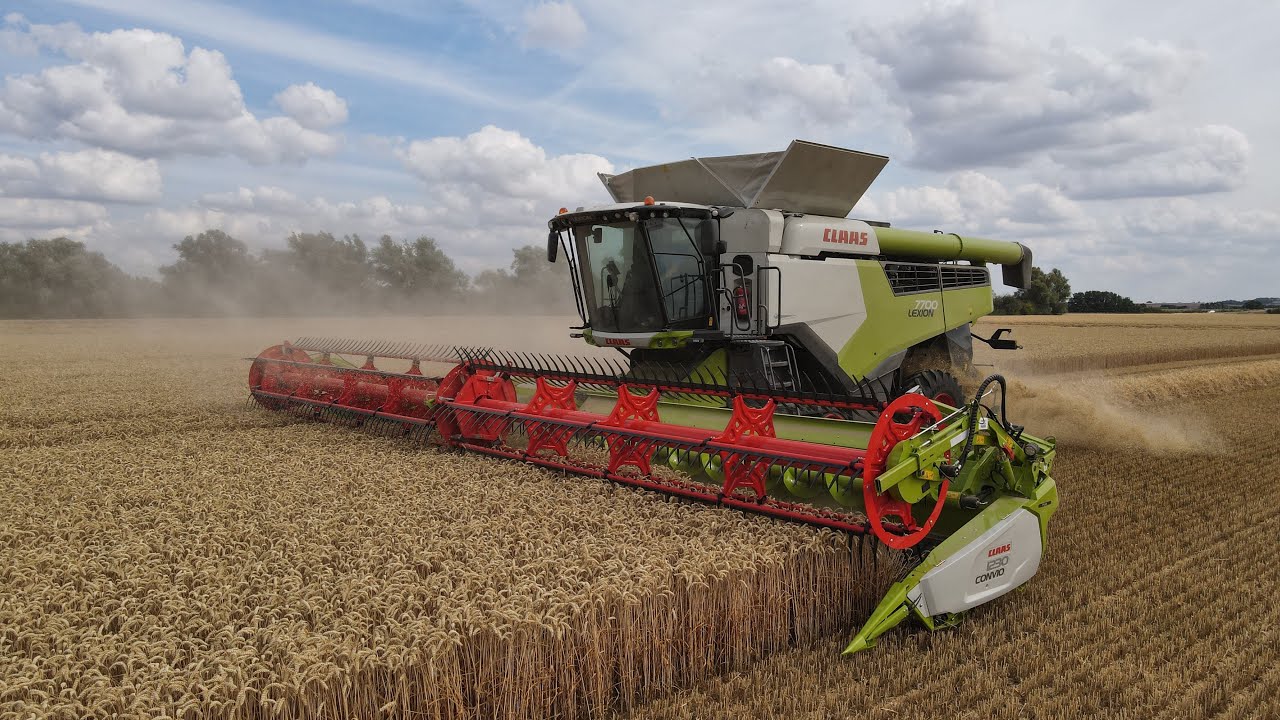Claas Lexion 7700 12.3m Convio Flex Cutter Bar Harvesting Skyscraper Winter Wheat
