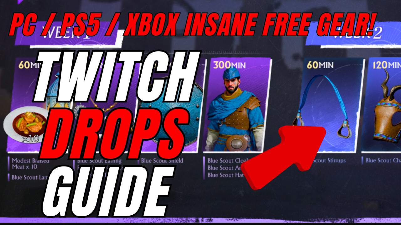 Как быстро получить ВСЮ синюю экипировку Разведчика в Crimson Desert на Twitch Drops! (PC, PS5, X...