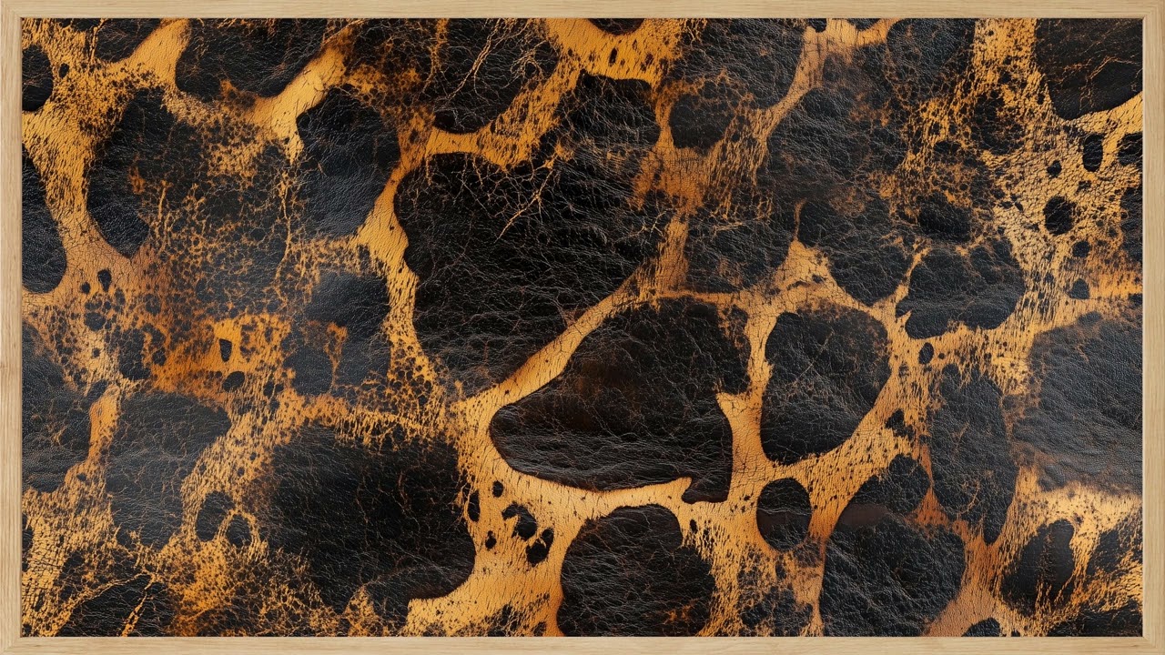 Vintage Leopard Leather Skin Texture | Frame TV & Screensaver Art | Luxury Animal Print in 4K UHD
