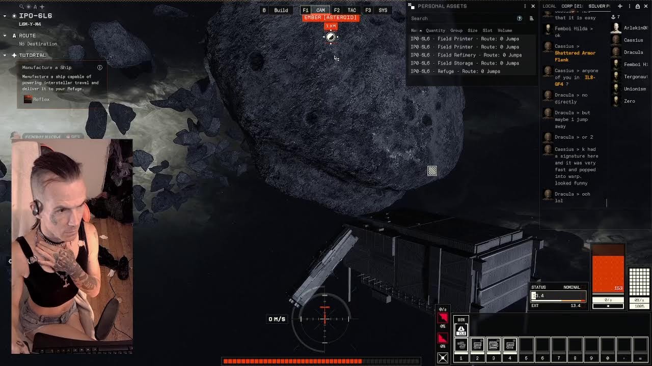 Femboy Hilda Playing eve online Null Sec Livin