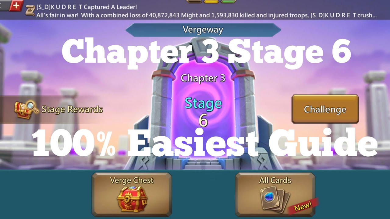 Lords mobile Vergeway Chapter 3 Stage 6 easiest guide|Chapter 3 Stage 6 Vergeway lords mobile