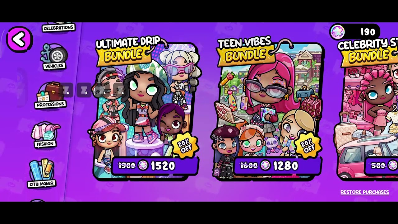el departamento de Avatar world extensión de paga