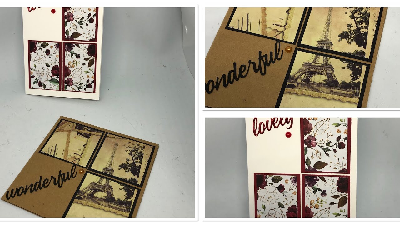 tuto carte "puzzle" facile