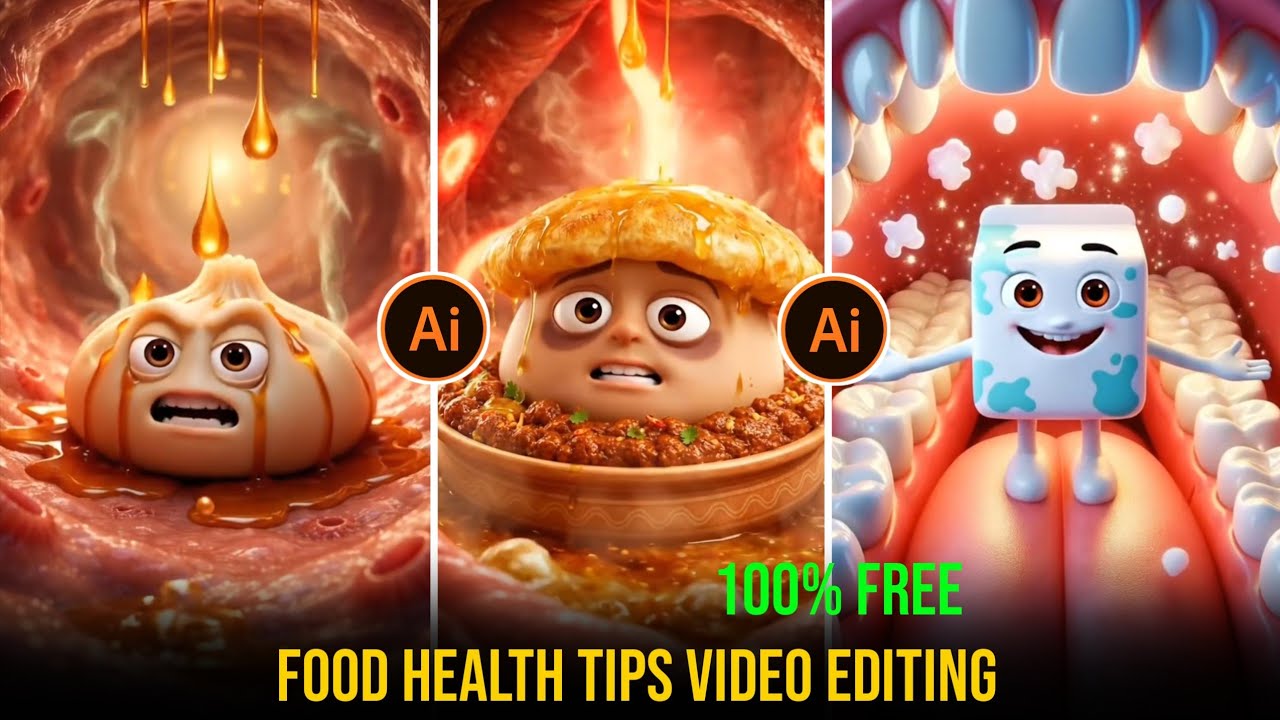 Viral Al Health Animation Videos Kaise Banaye | Trending Food Healthy Tips Talking Ai Video Editing