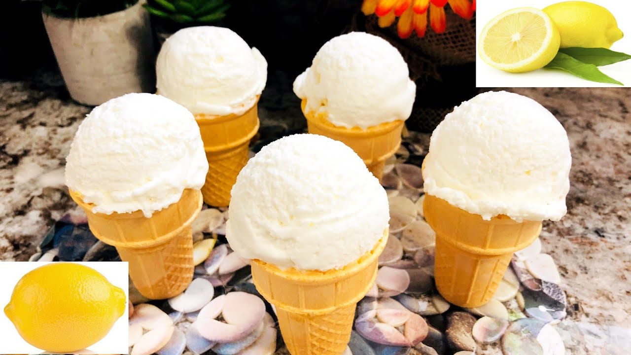 Crème glacée au citron//DZ//مثلجات// آيس كريم أو كرام قلاصي المنعشة 🍋بذوق الليمون , و بدون حليب