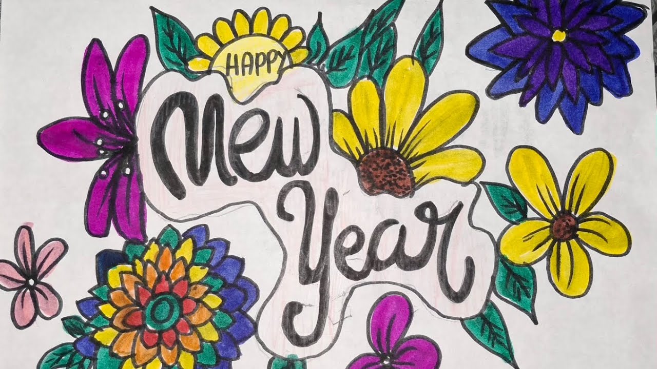 Happy new year drawing 🎆