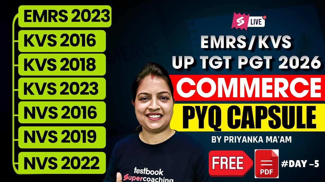 EMRS KVS UP TGT PGT 2026 Commerce | PYQ Capsule | KVS NVS EMRS Commerce Preparation By Priyanka