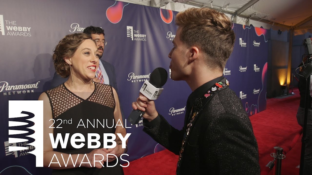 Jenny Hagel on the 22nd Annual Webby Awards Red Carpet, presented by Paramount Network