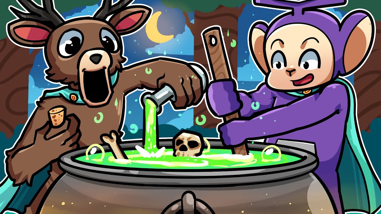 I MAKE MAGIC POTION WITH DEER MONSTER! | Tinky Winky Plays: 99 Nights in The Forest