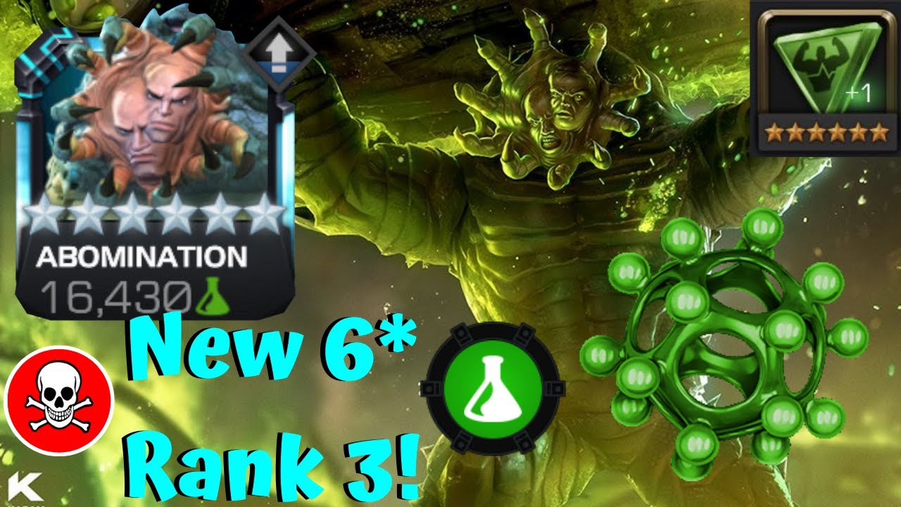 New 6* Rank 3 Immortal Abomination! Beyond God Tier! Rank Up&Gameplay! - Marvel Contest of Champions