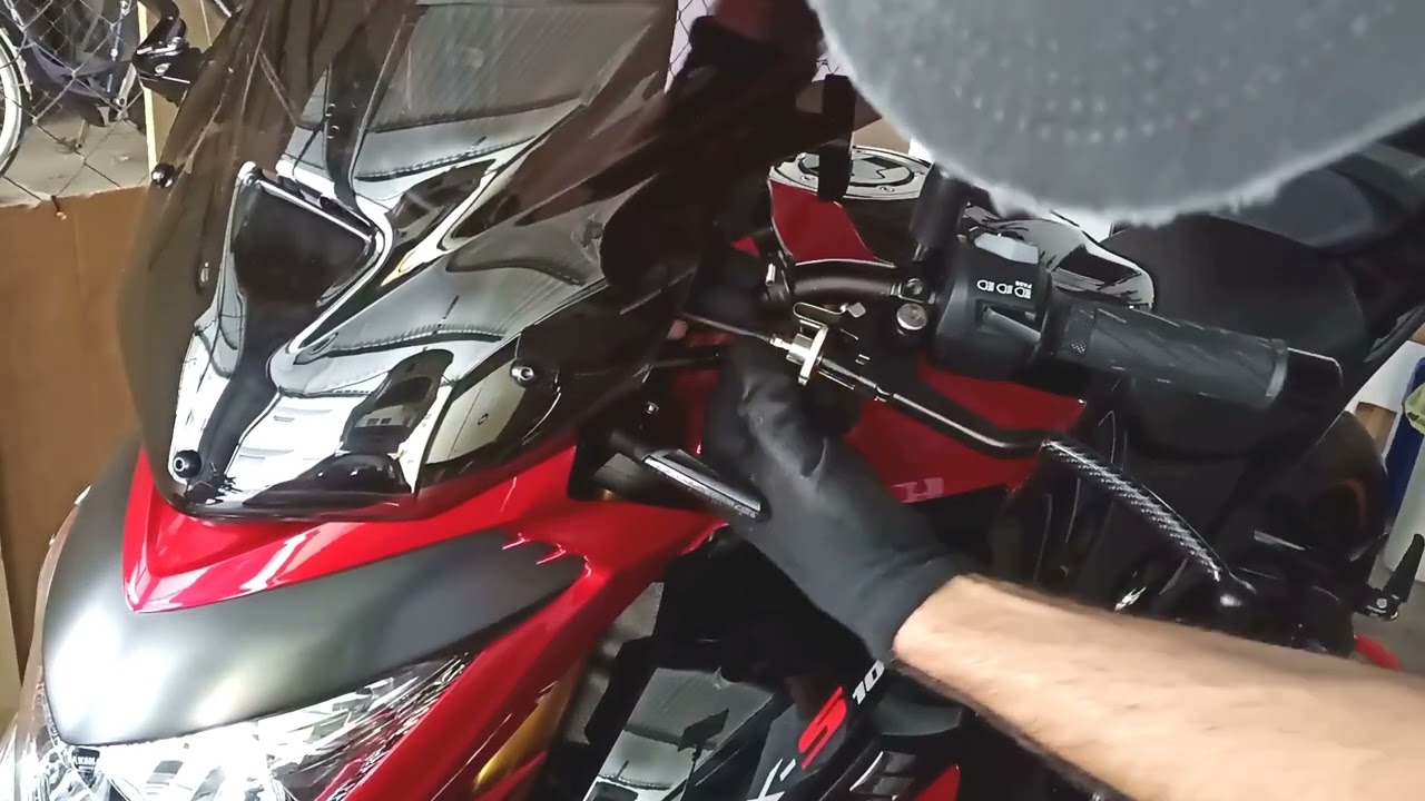 Замена ориг  рычагов тормоза и сцепления   Короткие рычаги сцепления и тормоза   Suzuki GXS S1000
