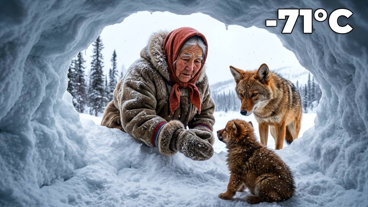 80-Year-Old Widow Opens Door in Deadly -71°C Yakutia Blizzard | Mother Dhole Was Begging to Live! 🐕